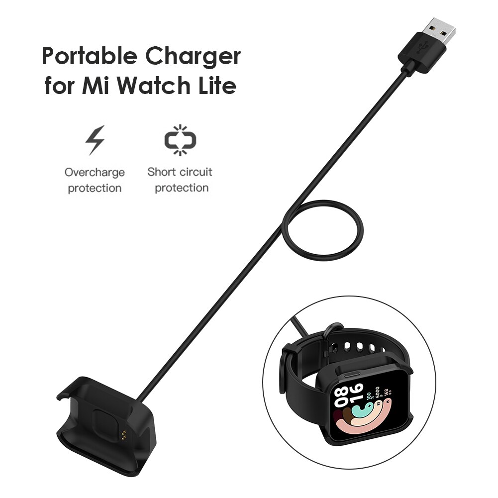 1m Charger Cable For Xiaomi Mi Watch Lite Redmi Smart Watch Power Supply Cradle Dock USB Charging Lines Cord Wire For