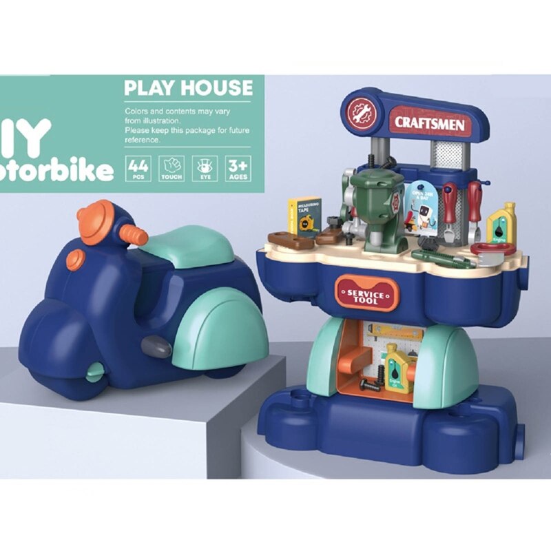 Outils de réparation interactifs, jeu de Simulation, maison de jeu de cuisine pour enfants, jouet de moto de Simulation