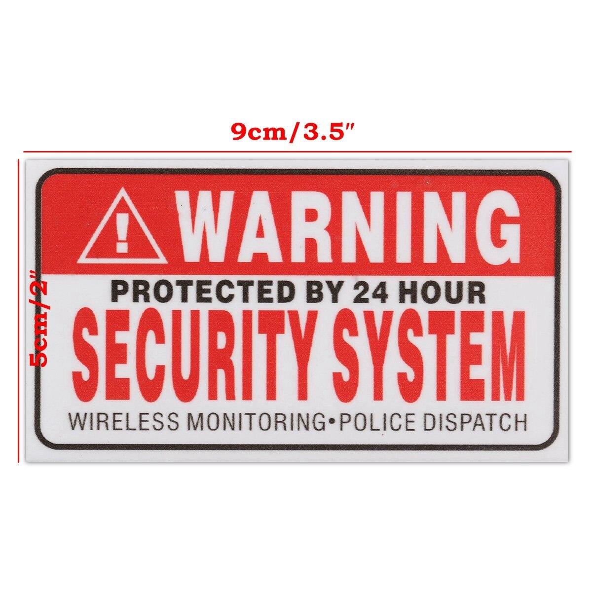 5 Stks/set Waarschuwing Beschermd Door 24 Uur Beveiligingssysteem Stickers Saftey Alarm Borden Decal Waarschuwing Mark Business 9*5cm Auto Styling