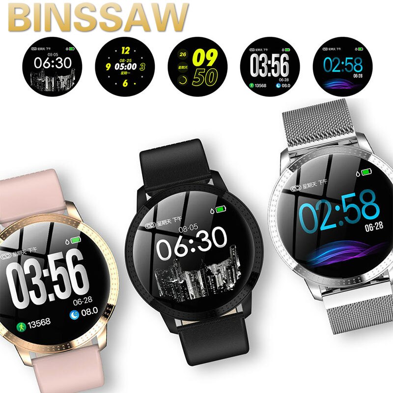 BINSSAW Luxury SmartWatch IP67 Waterproof Heart Rate Monitor Blood Pressure Fitness Tracker Men Women Smartwatch For IOS Android