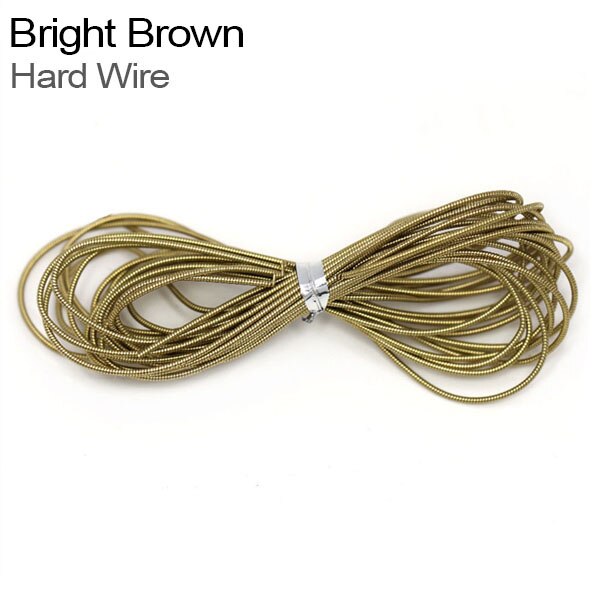 10g French Bullion Hard Wire 1MM Embroidery Thread Gimp Sewing Gold Work Copper Wire Handmade Jewelry Making Канитель жесткая: Hard-Light Brown