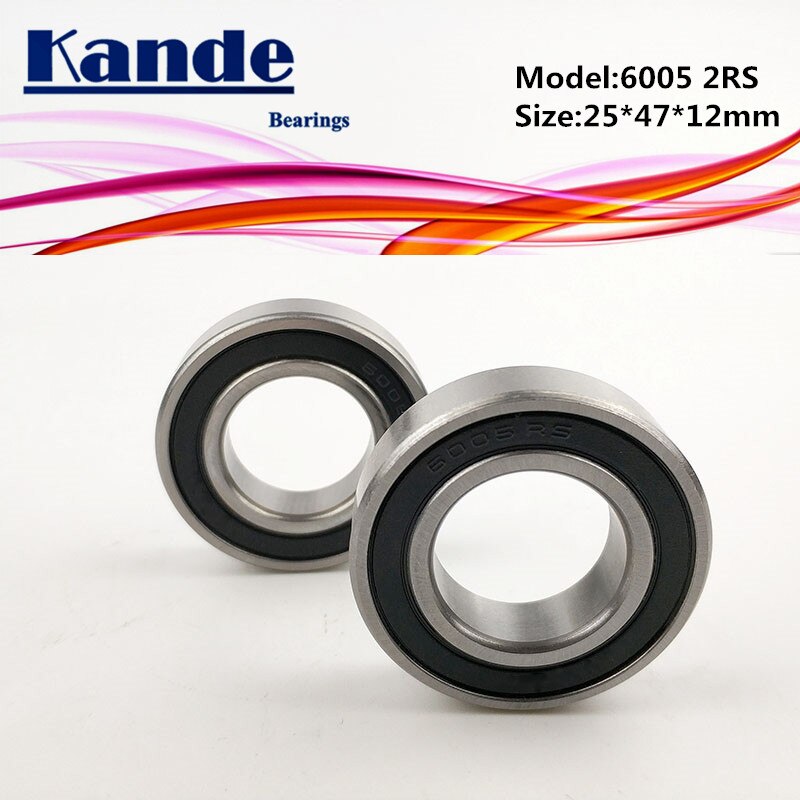 6005RS rodamiento 2 uds ABEC-5 6005 2RS rodamiento de bolas de ranura profunda de una sola fila 6005-2RS 25x47x12mm