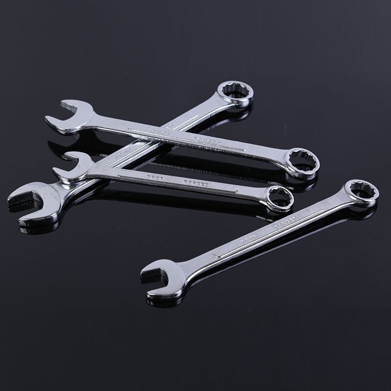 1PC Steel Metric Spanner Wrench Ratchet Ring Open End Ring 8-13mm Mechanic Tool Dual-purpose wrench Open-end wrench Hex wrench