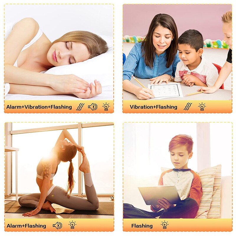 Home &amp; Office Timer With Clock, 5 &amp; 25 And DIY Minute Preset Flip/Rotating Shaking Countdown Timer, Alarm Clock