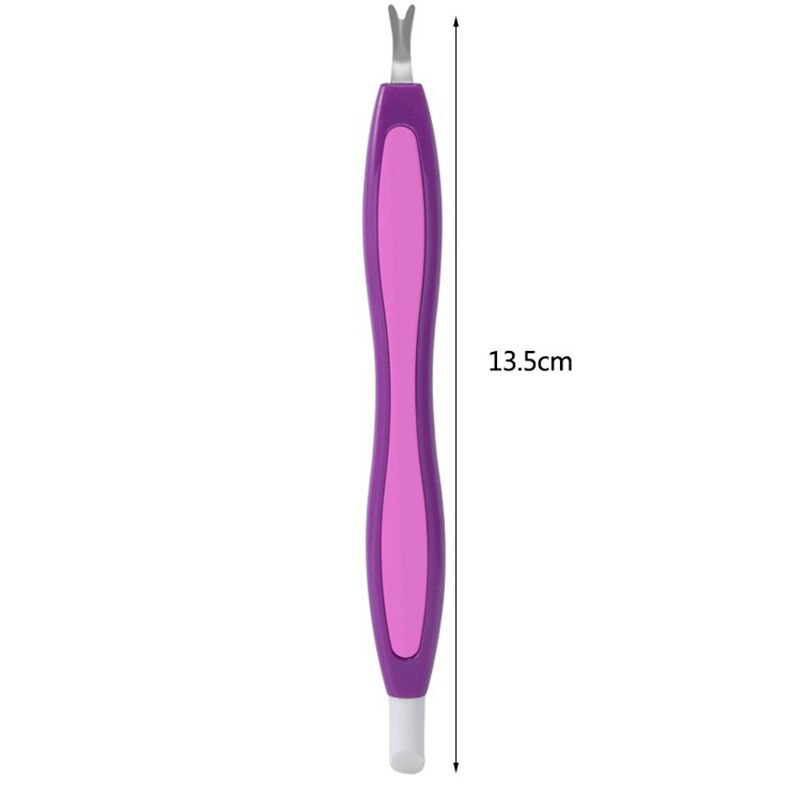 NOQ Cuticle Trimmer Brush Cleaner For Manicure Pedicure Metal Pusher Remover Stainless Steel Spoon With Dual Use Nail Files Tool