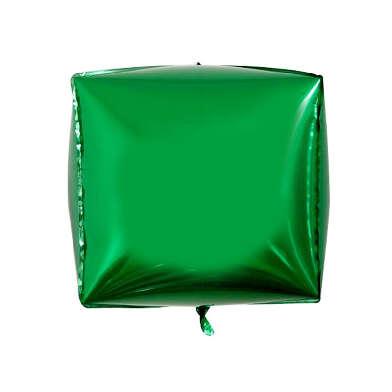 24inch 3D Diamond Cube Foil Balloons Birtday Party Droopback Helium Foil Square Balloon Wedding Decorations Party Supplies: Green