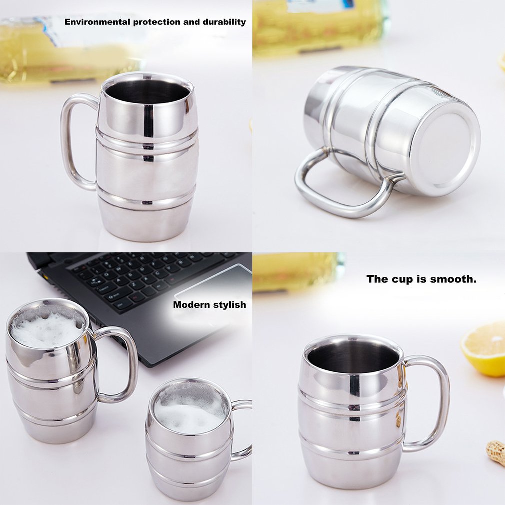300/430ml Stainless Steel Coffee Mug Beer Cup Double Wall Thermo Mug Wine Tumbler Travel Mugs for Tea Coffe Cup