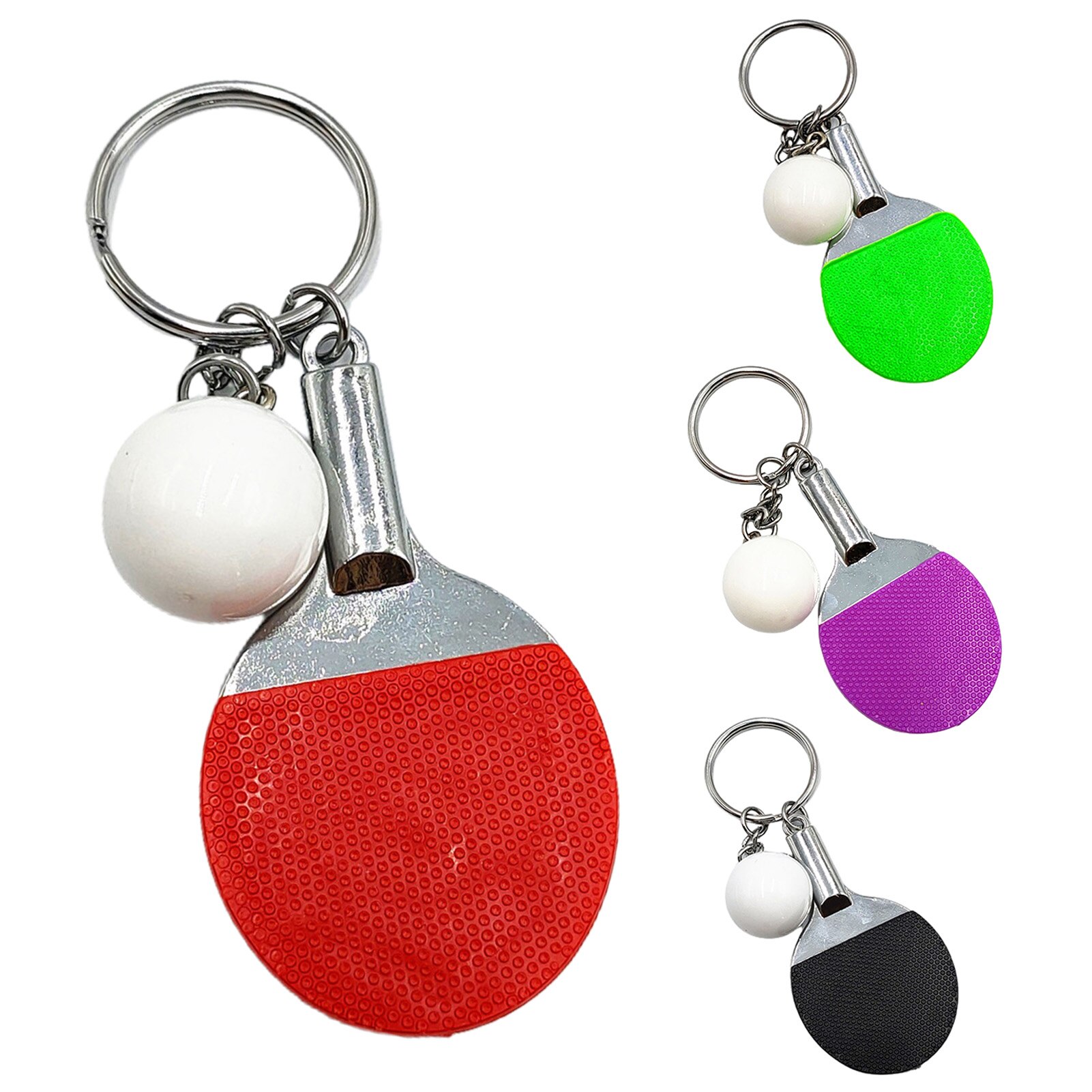 2 Stuks Sport Ping Pong Tafeltennis Bal Badminton Bowling Bal Sleutelhanger Sleutelhanger Sleutelhanger Sleutelhanger Souvenir