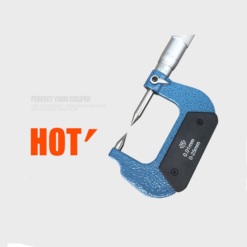 0-25mm 25-50mm 50-75mm 75-100mm xibei brand Double Point micrometer with Carbide measuring faces thickness caliper