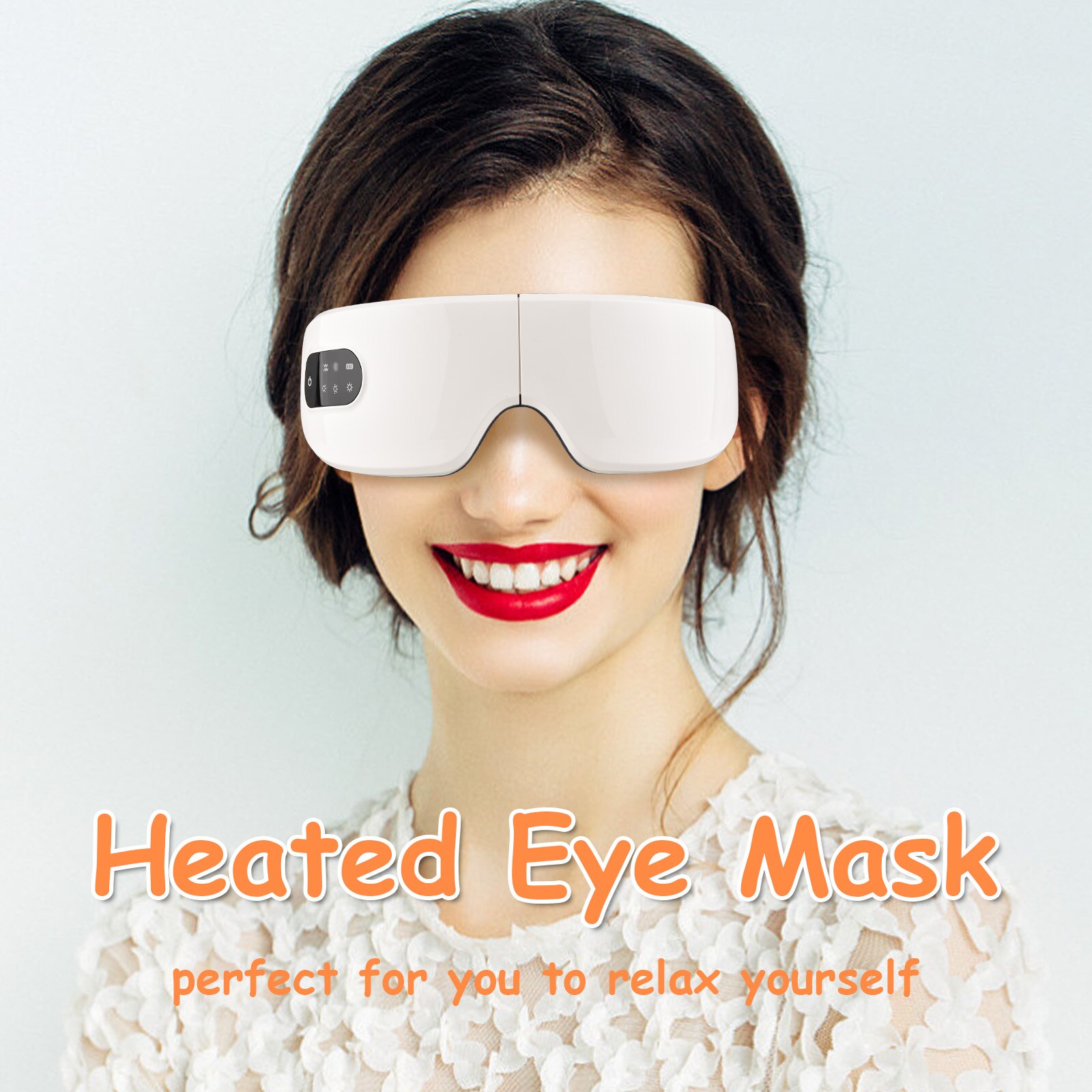 Music Eye Mask Heated Eye Covers for Sleeping Foldable Wireless BT Sleep Mask Travel Sleeping Mask with Built-in Speakers Timer