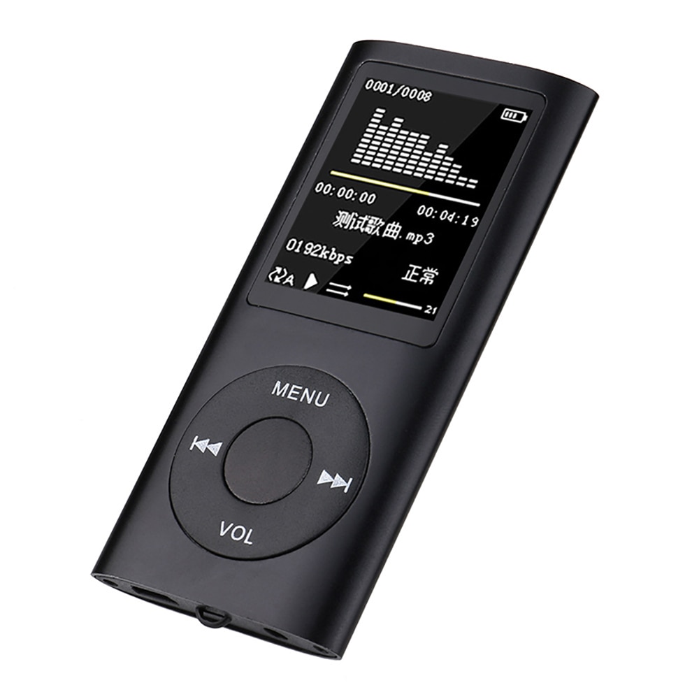HD Video Card MP3 Classic 32GB Portable 1.8" LCD HD Video Card MP3 MP4 Support Music Video Media Player FM Radio Built-in HD Mic: Black