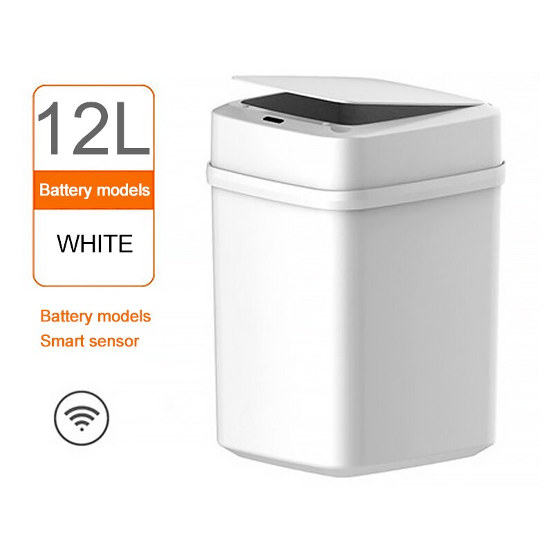 12L Automatic Intelligent Sensor Smart Trash Can Touchless Smart Infrared Motion Sensor Rubbish Waste Bin For Household Kitchen: 2