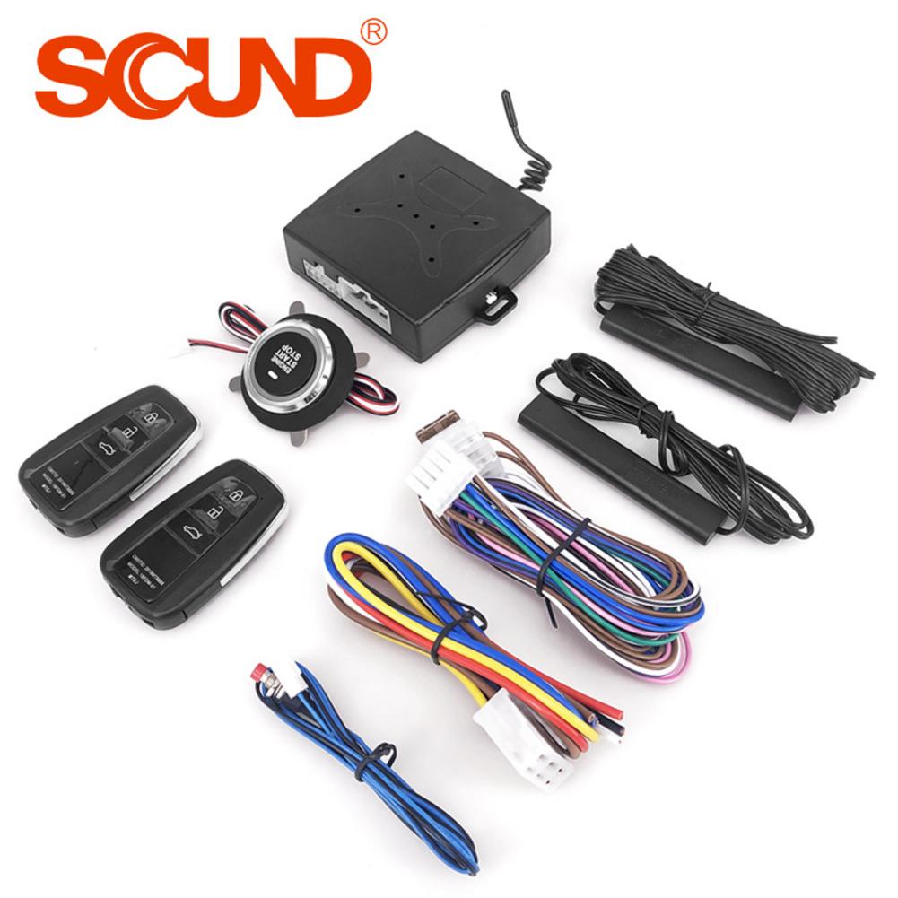 Smart One-button Start Car Alarm System Push Engine Start Stop Button Lock Ignition Immobilizer With Remote Keyless Alarm System: X5