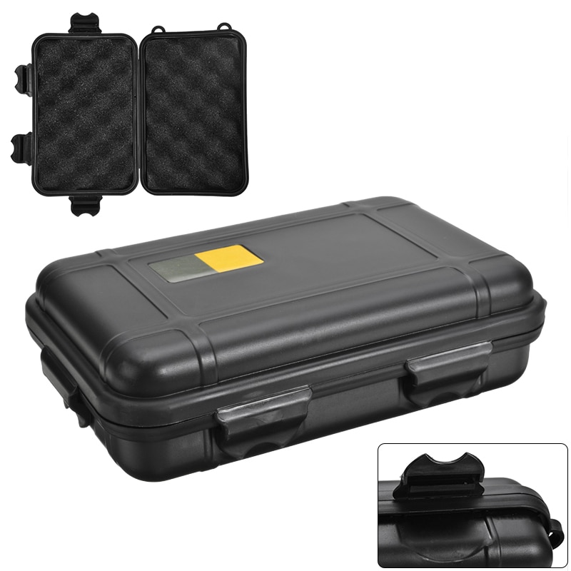 Caja de almacenamiento hermética para exteriores, a prueba de golpes, a prueba de agua, portátil, contenedor de herramientas de supervivencia, caja de transporte de tamaño pequeño antipresión/grande