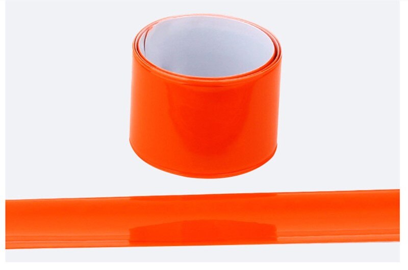 1PC Running Fishing Cycling Reflective Strips Warning Bike Safety Bicycle Bind Pants Leg Strap Reflective Tape: orange