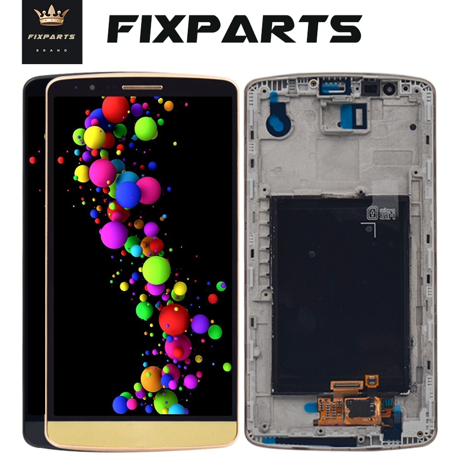 Pantalla LCD ORIGINAL de 5,5 pulgadas para LG G3, montaje de digitalizador con pantalla táctil con marco para LG G3, reemplazo de pantalla D850 D851 D855
