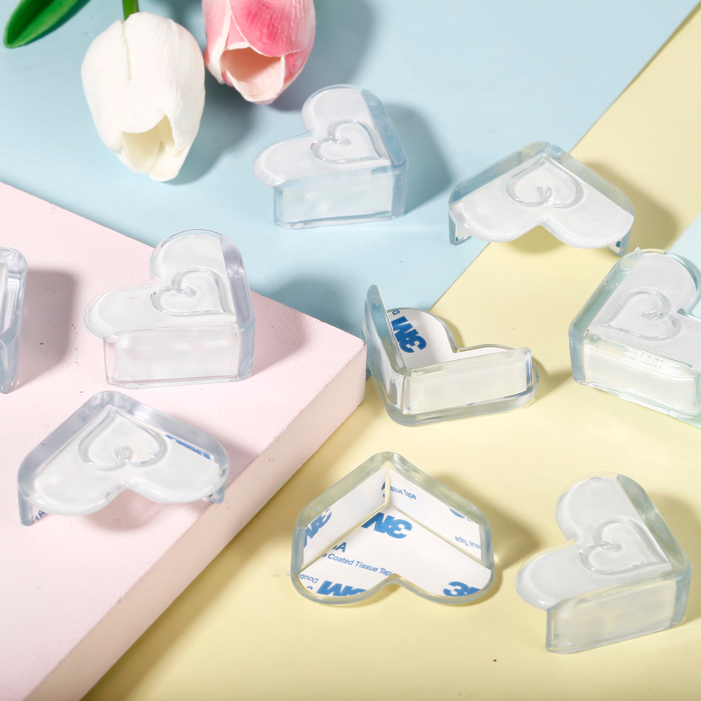 20pcs/set Heart-shaped Corner Protection Edge Protection Transparent For Children Baby Safety Desk Table Corner Protection