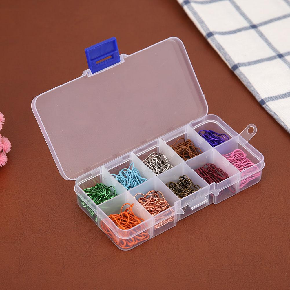 100/300 stk blanding farve kalebass form sikkerhedsnåle metal klips kalebass pinde strikning korssting markør tag pins klips