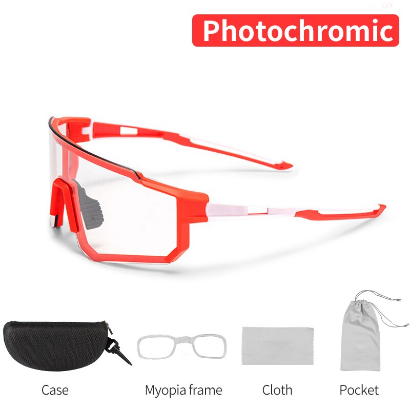 Fietsbril dames meekleurend sportfiets gepolariseerde zonnebril mtb fiets wandelbril bril 100%  speedcraft: Fotochromatisch rood