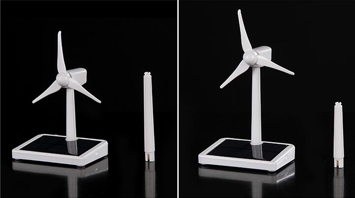 Mini vindmøllegenerator model legetøj solvindkraft vindmølle pædagogisk diy model vind-solmonteringssæt børn