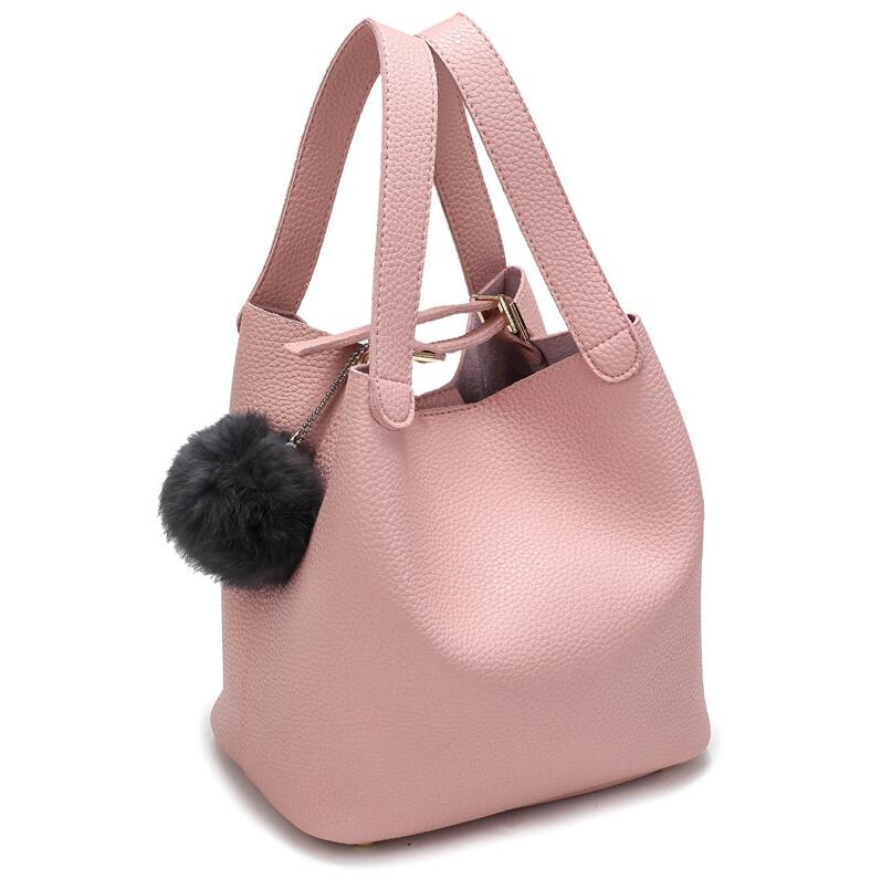 Sacs à main en cuir PU pour femmes, sac à épaule plus grand pour dames, sacoche à bandoulière pour dames: Pink