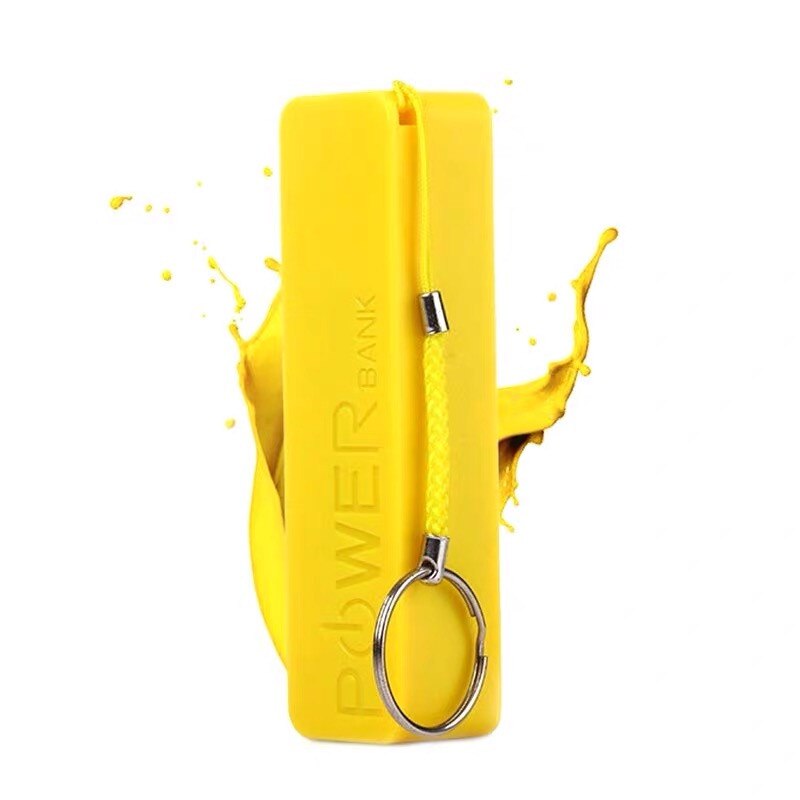 Fetile Portable 10000mAh Power Bank with keychain For iPhone 8 7 6 Powerbank External Battery Charger for iPhone Xiaomi Samsung: yellow-10000mAh