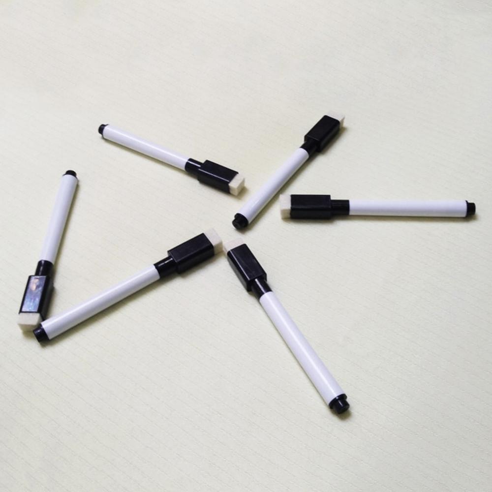 10pcs Black School classroom Whiteboard Pen Dry White In Student Board Eraser pen children's Built Markers drawing G8N9