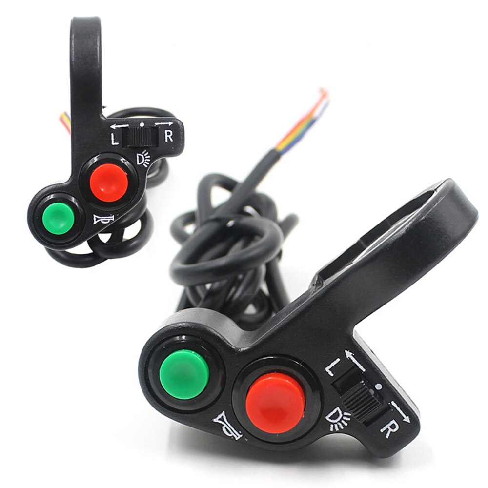 Forlygter/blinklys/horn 3 in 1 universal auto-tænd-sluk-knap motorcykel scooter snavs atv styrkontakt