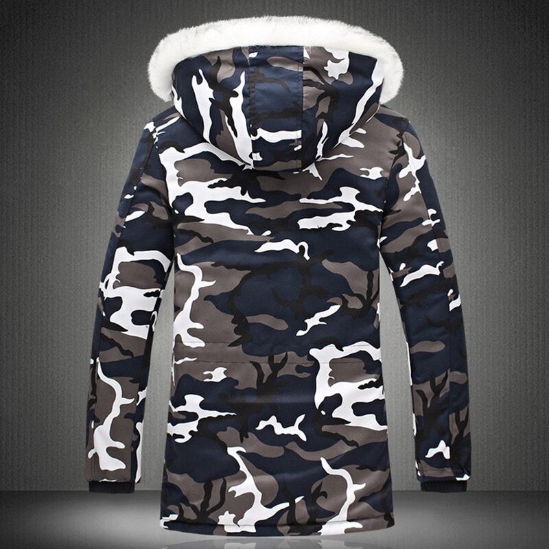Winterjas heren camouflage leger dikke warme jas heren parka jas heren capuchon parka's heren m -4xl plus size