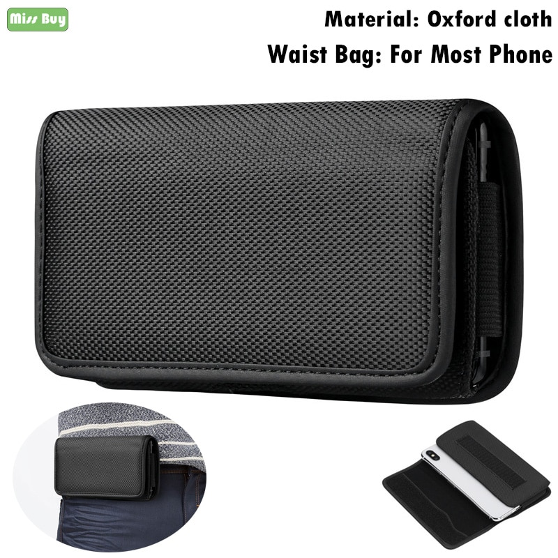 Oxford Fabric Phone Pouch For Huawei Honor 3C 3X 4C 4X 5A 5C Waist Bag For Huawei 6C 6A 8 8A 9X 20 Pro Flip Waist Bag Cover Case