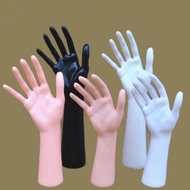 1pc mannequin hånd arm display base kvindelige handsker smykker model stativ kort hvid 11 tommer