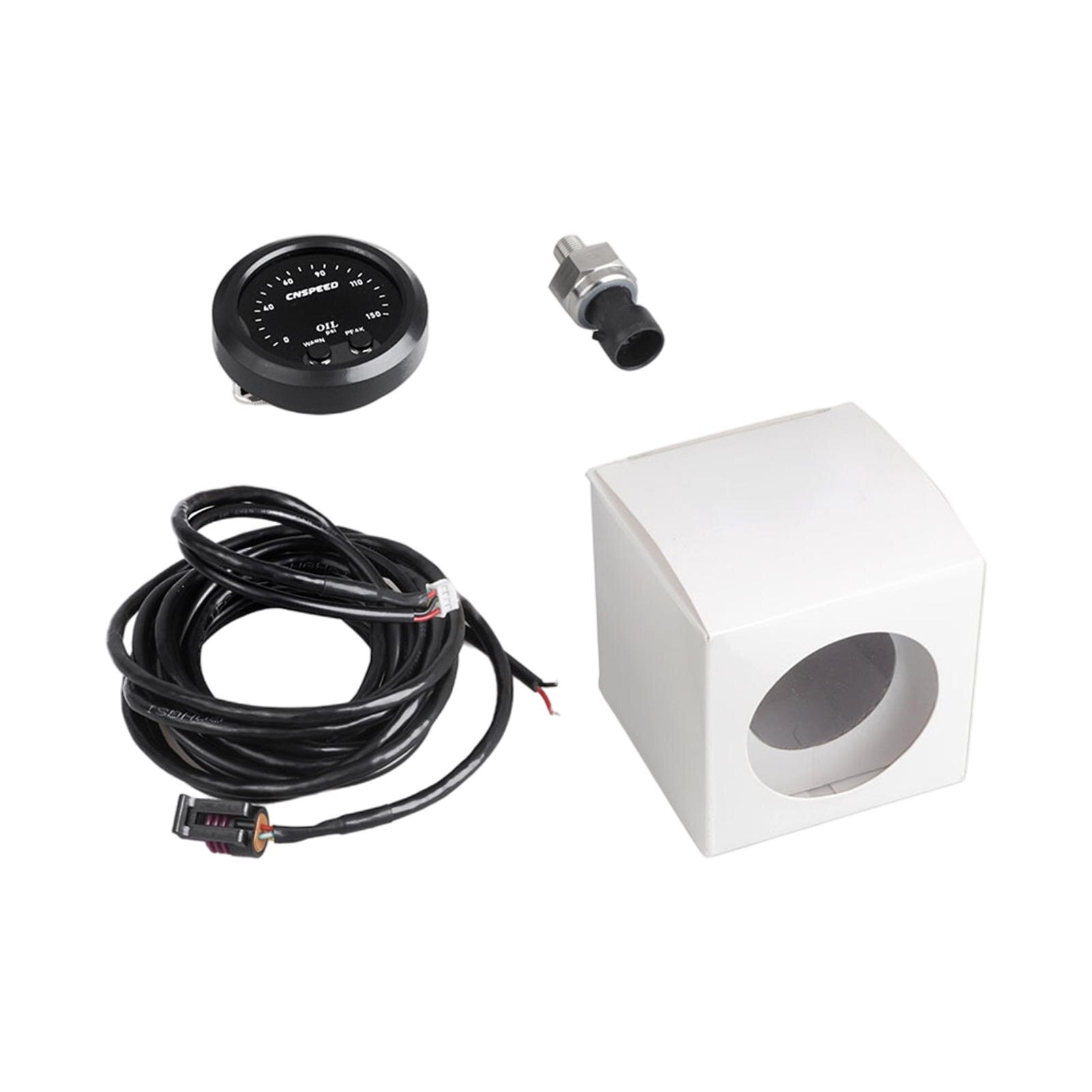 Oil Pressure Gauge Indicator Mechanical LED Pointer 150 PSI Meter for Truck Car