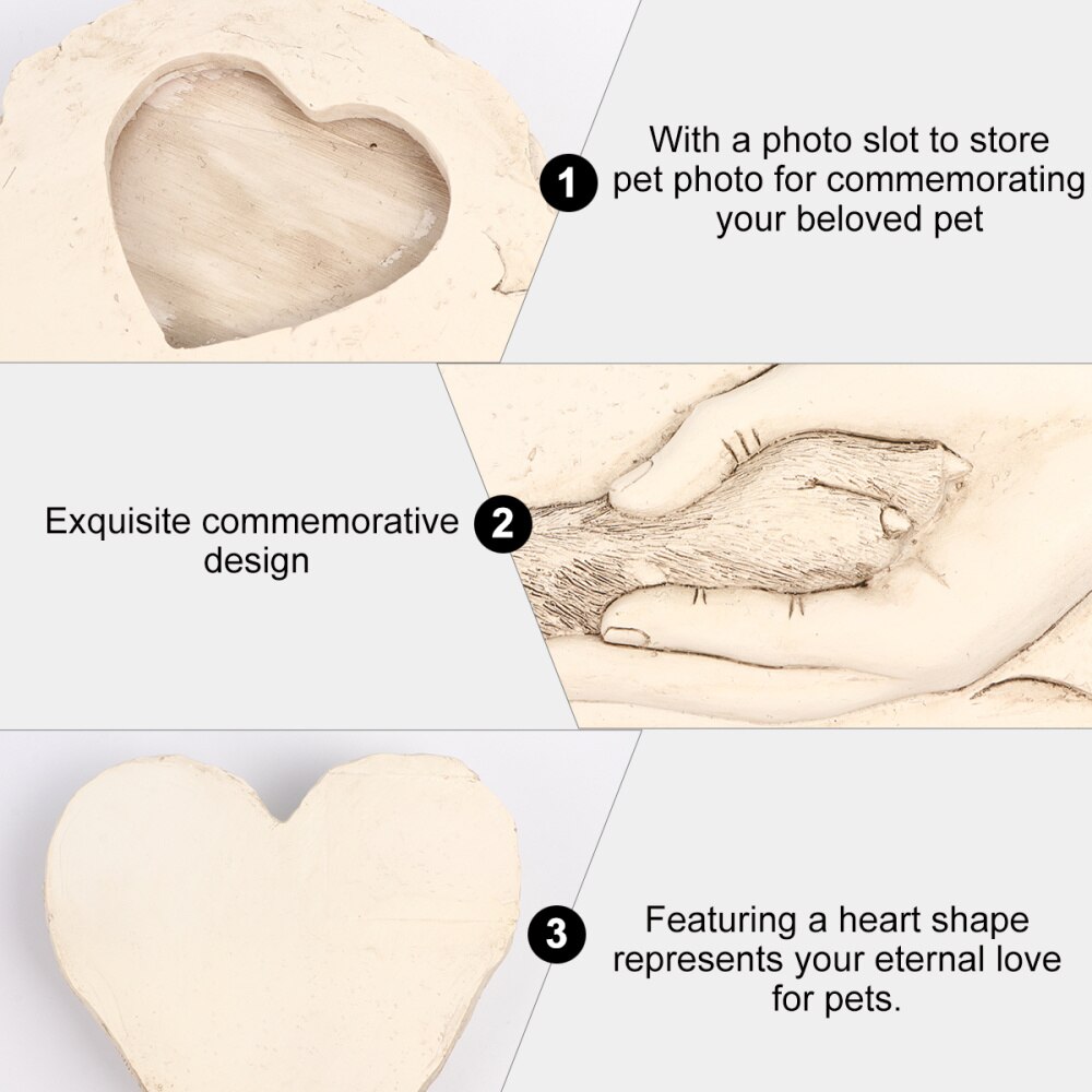 1Pc Photo Frame Sweet Desk Heart Shape Home Table Dog Frame Ornament Frame Photograph Frame Picture Frame Cat Frame