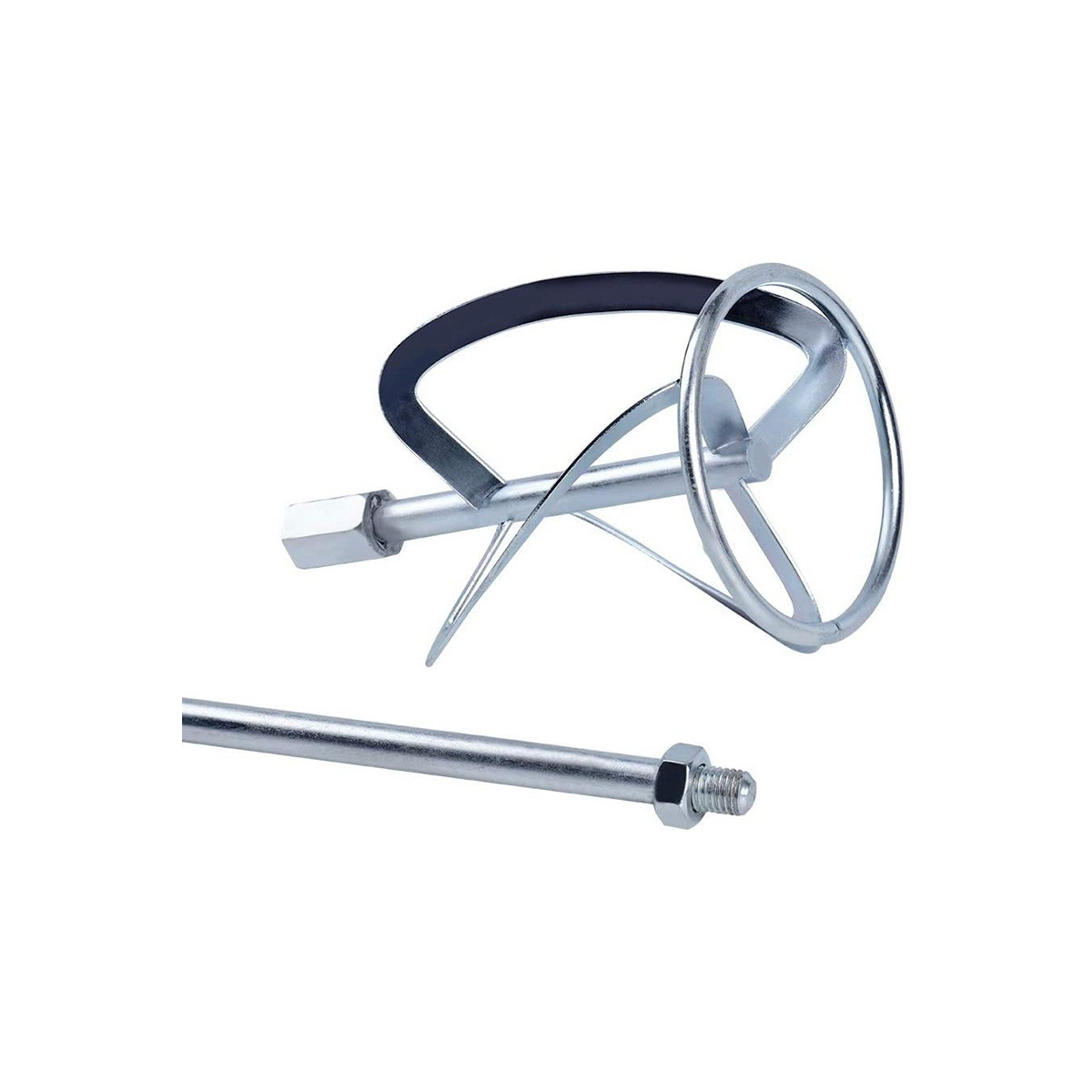 Paint and Mud Mixer Stirring Rod for Drill Agitator Mixing Rod Concrete Mortar Mixer, Silver