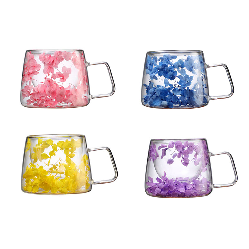 YWDL 1/2/4pcs Double Wall Coffee Mug Heat-resistant Espresso Cup Clear Glass Cup For Cappuccino Tea Water Drinkware