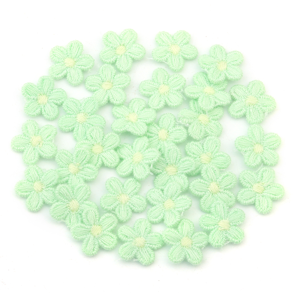 30Pcs Multicolor Flower Appliques Lace Floral Flower Embroidery Patch DIY Sewing Clothes Headwear Wedding Home Decorate Supplies: Brass