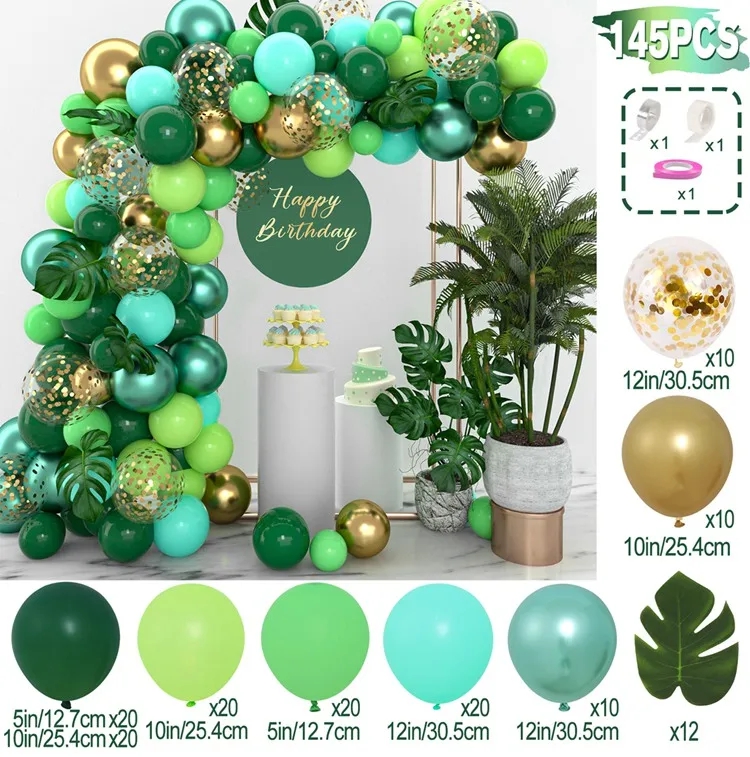 Green Balloon Garland Arch Kit Wedding Balloon Decorations Birthday Party Decor Kids Jungle Safari Party Balloon Baby Sho: Navy Blue