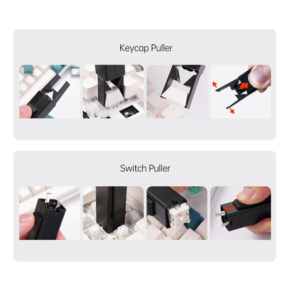 Extractor de teclas 2 en 1, extractor de teclas, extractor de teclas para teclado mecánico, interruptores de teclado para juegos, herramienta de limpieza DIY