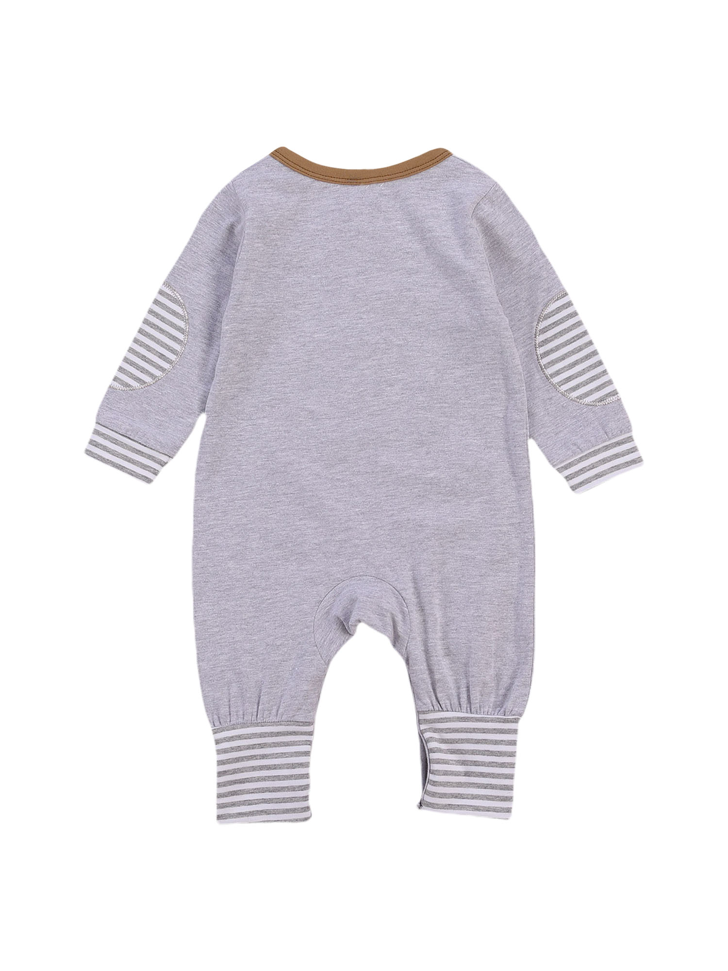 Autumn One-Piece Outfits Infants Patchwork Romper Baby Boys Jumpsuit Long Sleeve Crotch Buttons Home Sports Sleeping Trousers