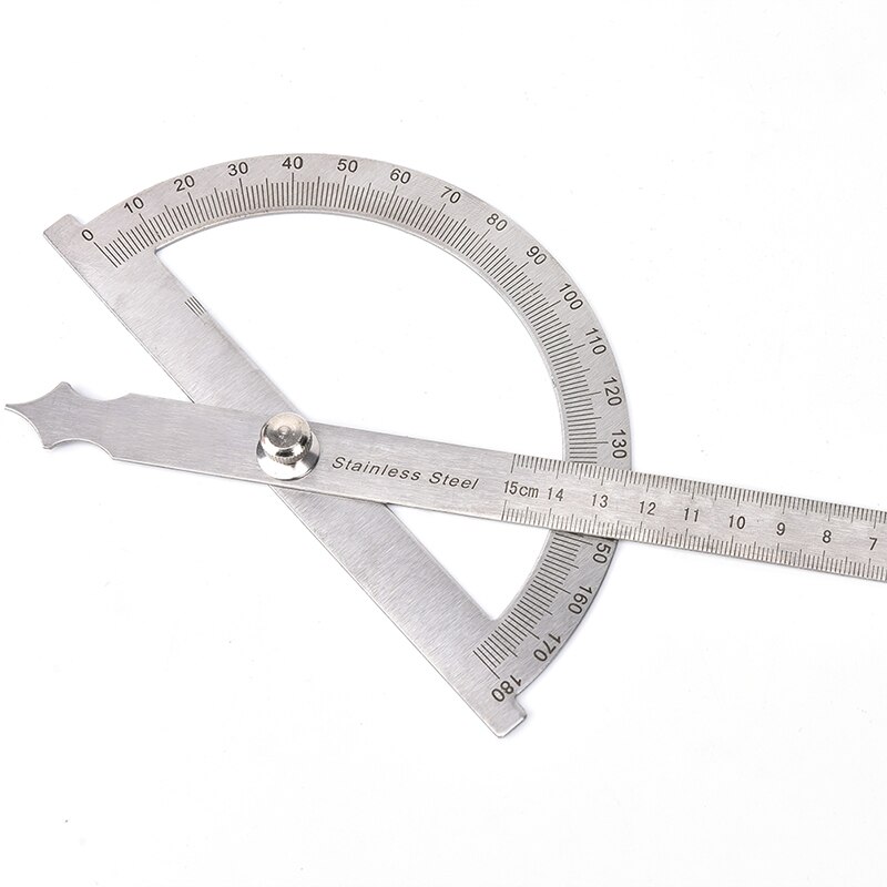 Woodworking 180 Degree Stainless Steel Caliper Measuring Tools Adjustable Protractor Angle Finder Craftsman Ruler