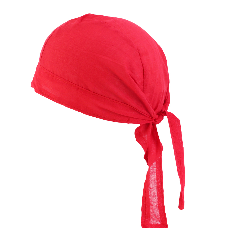Unisex algodón Durag hombres mujeres transpirable Bandana sombrero doo du trapo diadema sombrero de pirata gorra de quimio accesorios para el cabello de Color sólido
