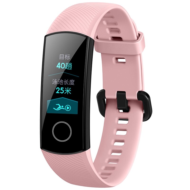 Original Huawei Honor Band 4 Standard Version Smart Wristband Color Screen Touch Pad Heart Rate Sleep Snap Monitor: Pink  Color