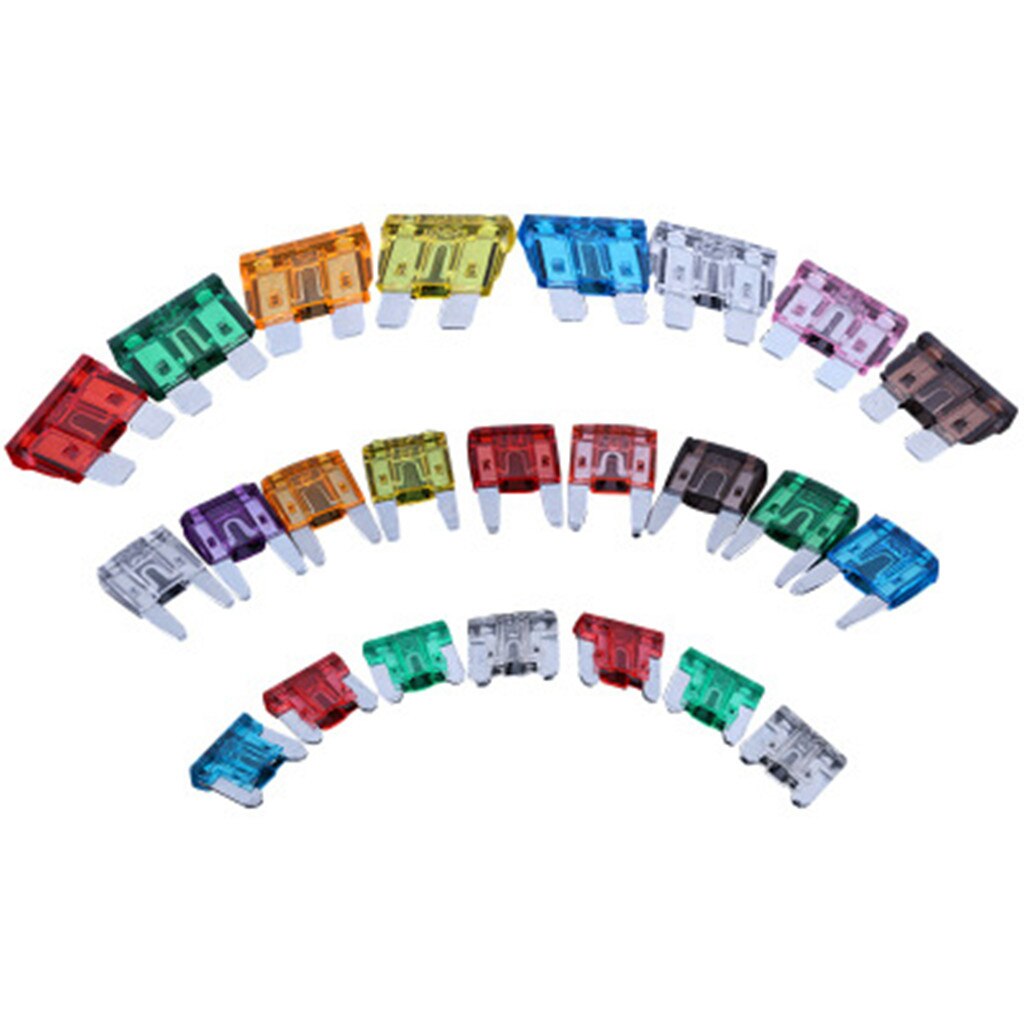 300Pcs Profile Mini Small Size Blade Car Fuse Assortment Set for Auto Car Truck 5/7/10/15/20/25/30//A Fuse with Plastic Box