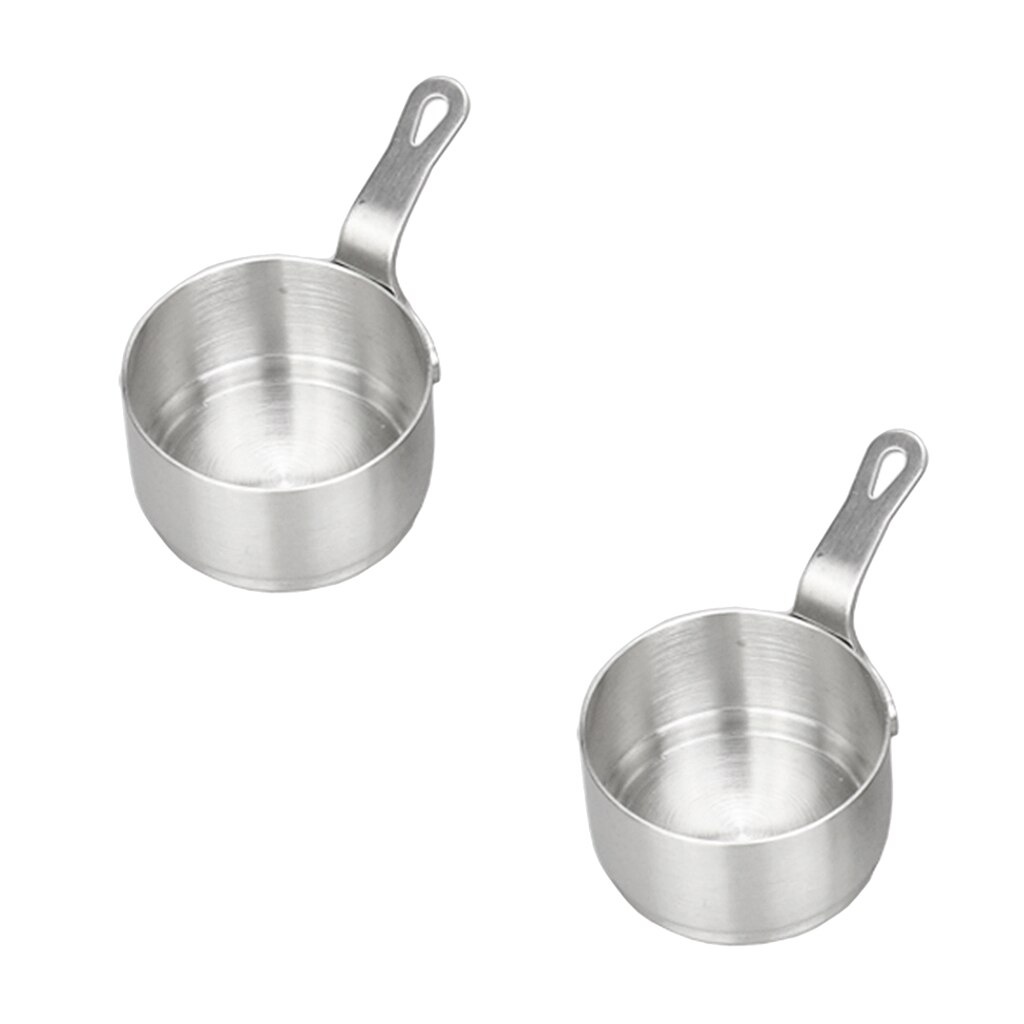2 stk non-stick mini kasserolle kokekar kokepanne gryte saus serveringspanne 50ml