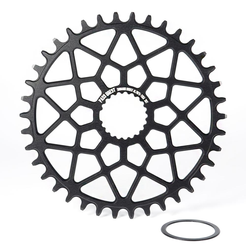 Pass Quest Mtb Narrow Wide Chainring/chain Ring 30t-44t Bike Bicycle Chainwheel For Deore Slx M7100 Xt M8100 12 Speed Crankset: Black 38T