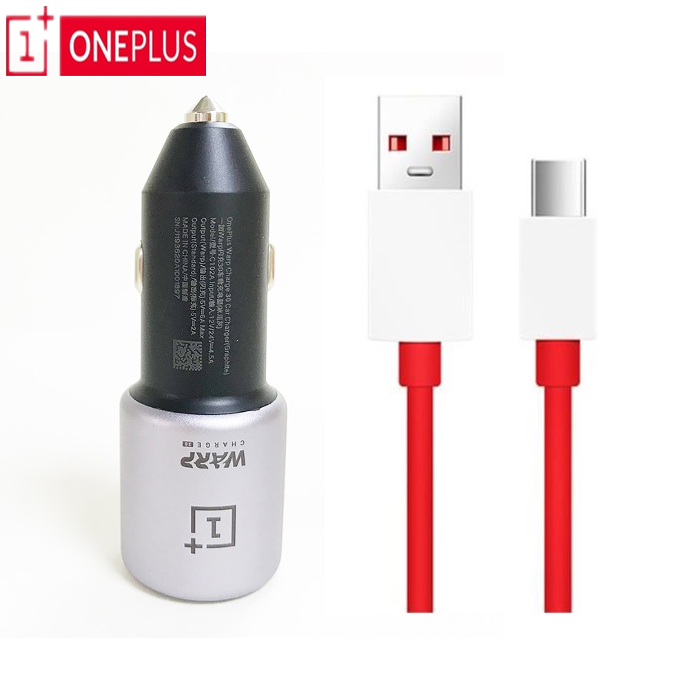 Originele Oneplus Warp Lading 30 Autolader Uitgang 5V 6A Max Voor Oneplus 7T Pro Ingang 12V 24V 4.5A Voor Oneplus 7T 7 Pro 7 6T 6