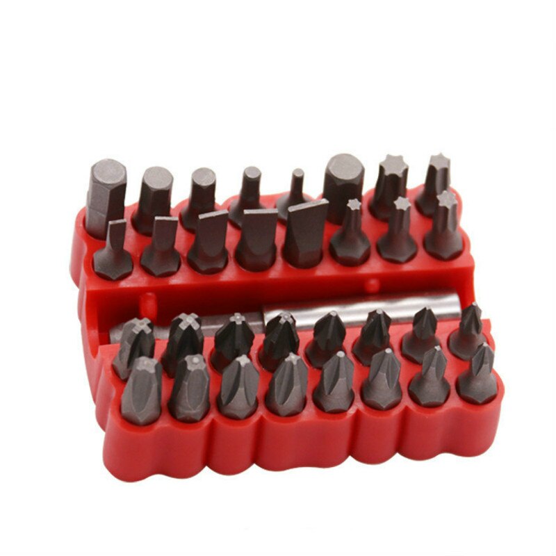33pcs Security Bit Set with Magnetic Extension Bit Holder Tamper Star Screwdriver Bits Set Quick Release Bit Holder: Solid