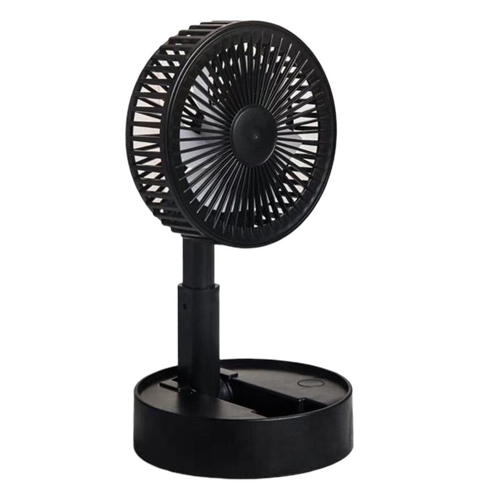 Mini ventilador portátil, ventilador de mano para el hogar, oficina, escritorio, velocidad ajustable, USB, ventilador recargable, refrigerador de aire, viajes al aire libre: black