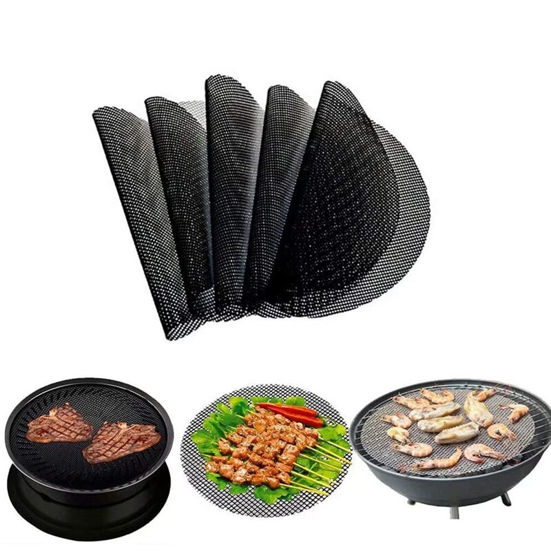 Non Stick Grill Mesh Sheet,Cooking Mats for Grilled Vegetables/Fish/Fajitas/Shrimp,Fiberglass Barbecue Cooking Mat