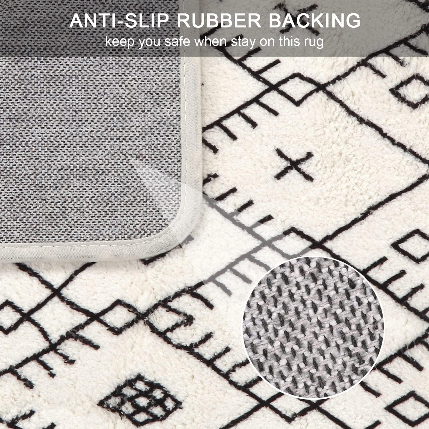 Badkleed Boho Lange Badmat Antislip Marokkaanse Geometrische Boerderij Badkleed Zacht Fluwelen Machine Wasbare Vloermatten